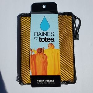 Youth Poncho yellow water proof rubber.